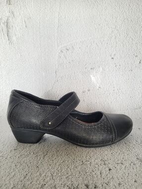 Taos Mambo Black Leather Mary Jane Shoes Low Heel Comfort Classic Vintage Style
